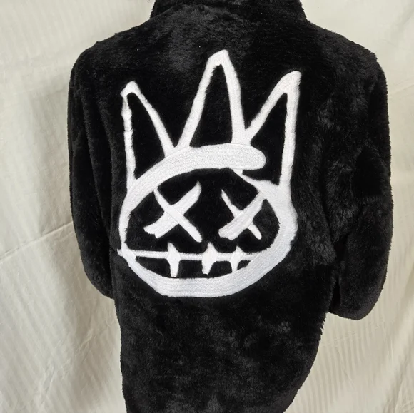 Black Faux Fur Jacket for Men - Picture 3 of 11